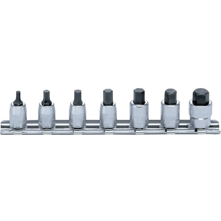 Ko-Ken Socket set 3-10mm Hex 150mm 7 pieces 1/4 Sq. Drive RS2010M/7-L25